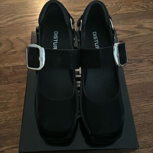 Disturbia Black Platform Mary Janes- Sz 8